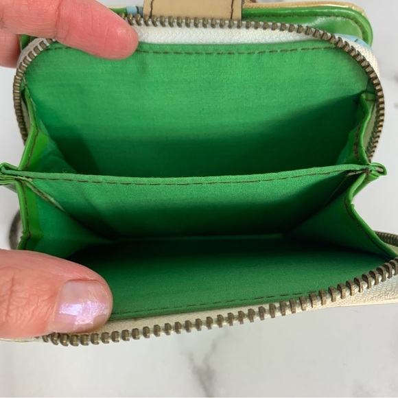 ROXY Mini Zip Around Wallet Coin Purse Canvas Embroidered 90s Surfer Girl Chic - Picture 6 of 10